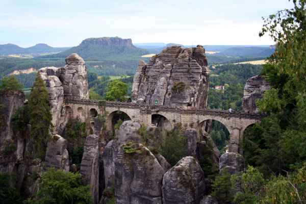 Abends an der Basteibrücke