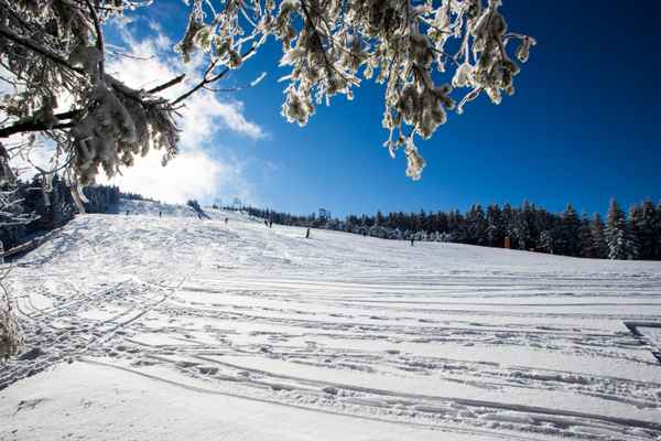 Skiabfahrt im Gegenlicht 3