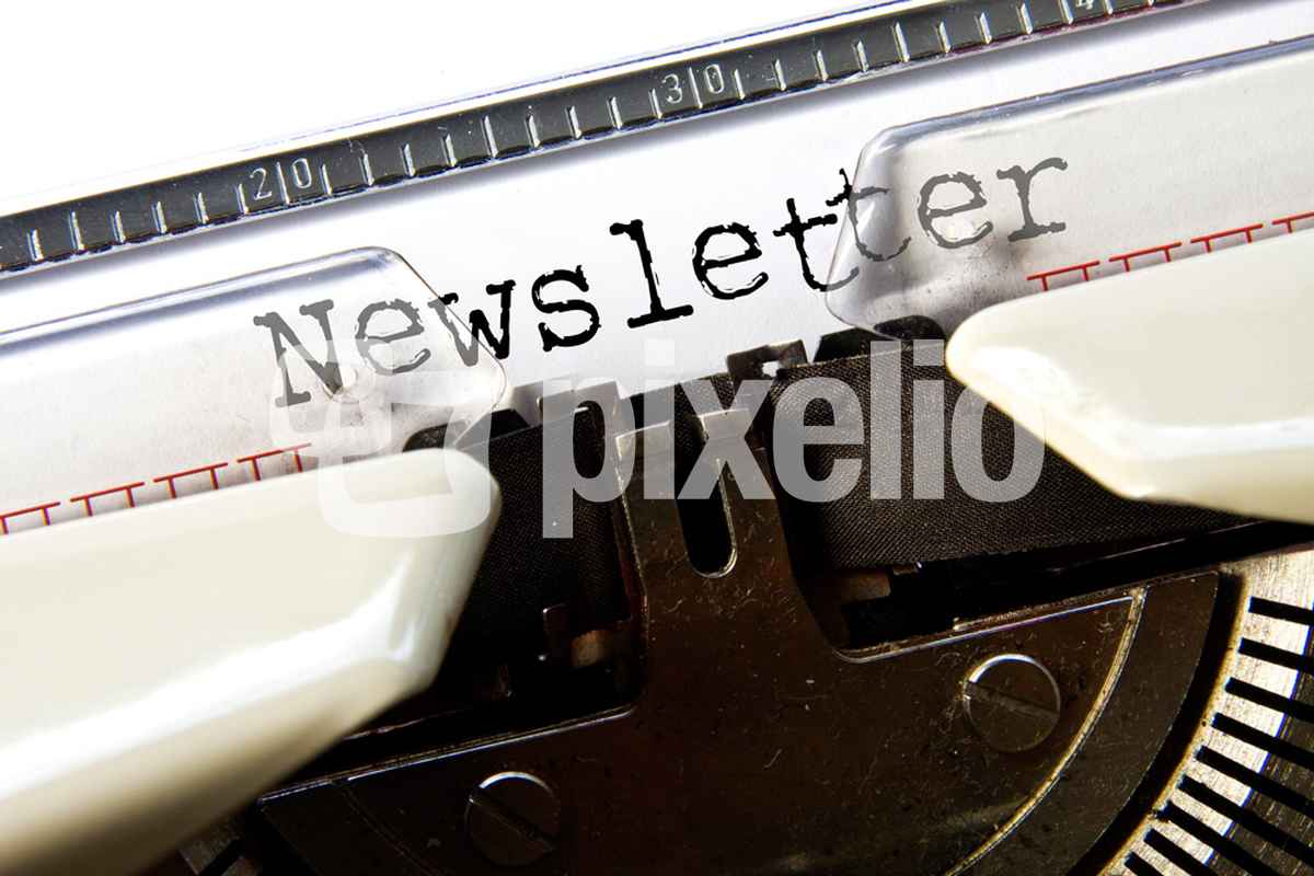 Newsletter auf Schreibmaschine