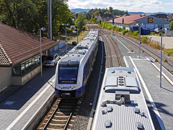 Zugbegegnung im Vorharz