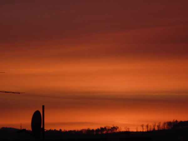 Abendrot  im   Sauerland