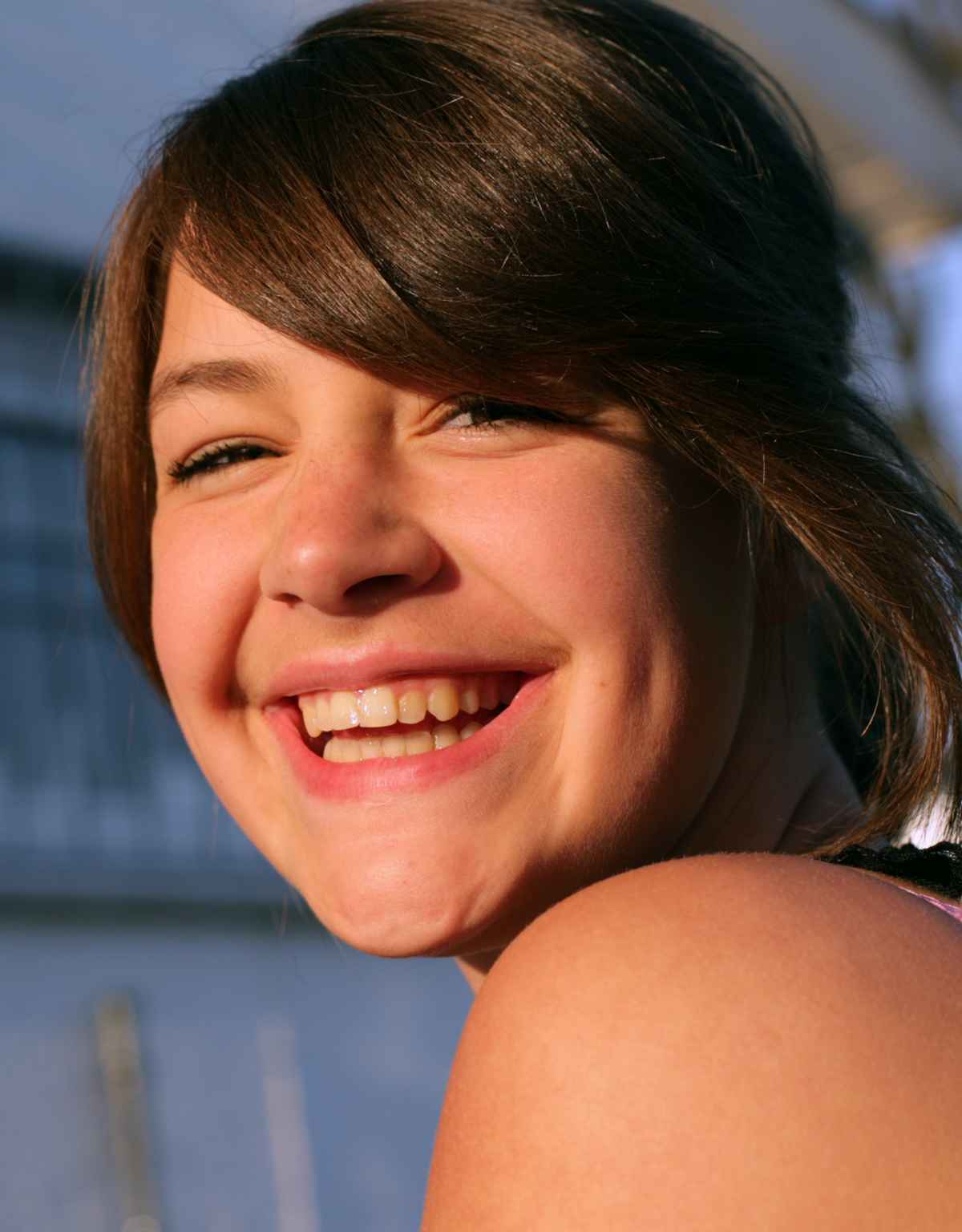 jugendliches Lachen