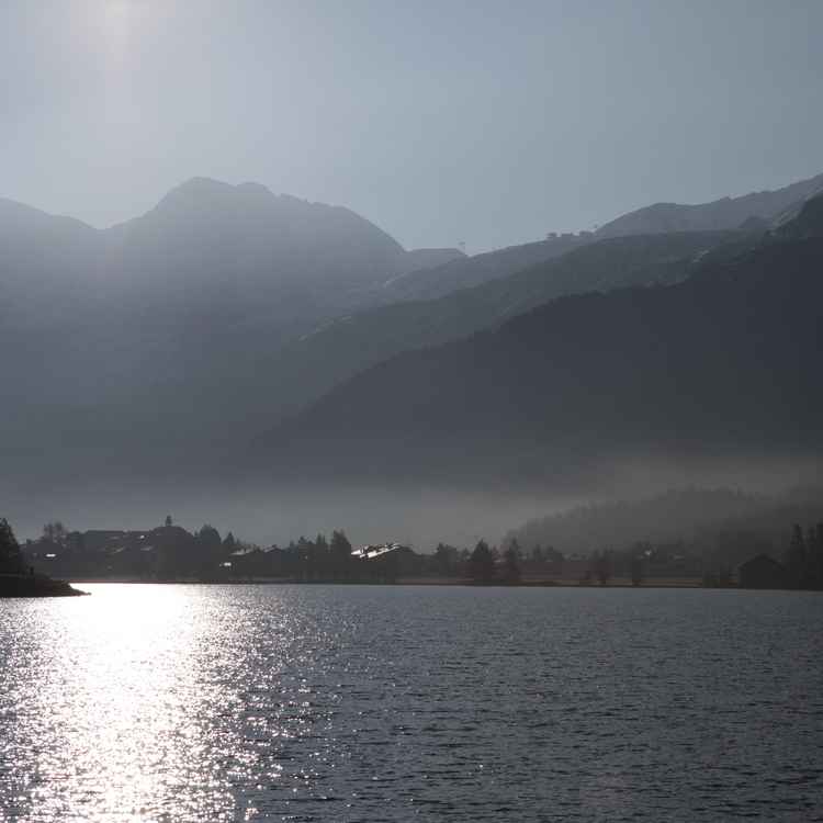 Der Morgen am Silsersee im Engadin