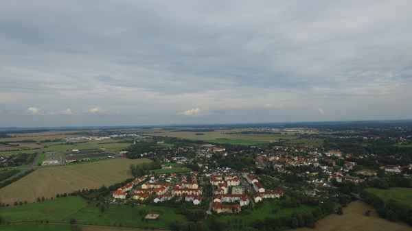 Borsdorf bei Leipzig von oben