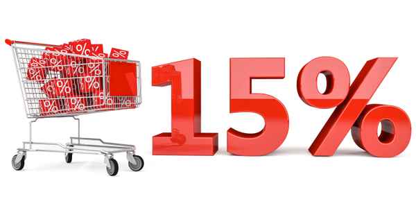 15% Einkaufswagen
