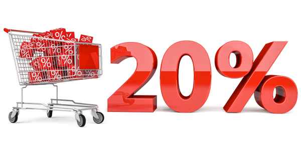 20% Einkaufswagen