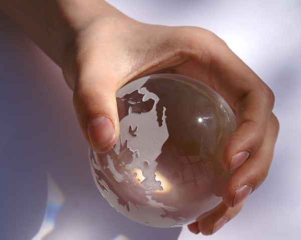 Glaskugel Erde 6
