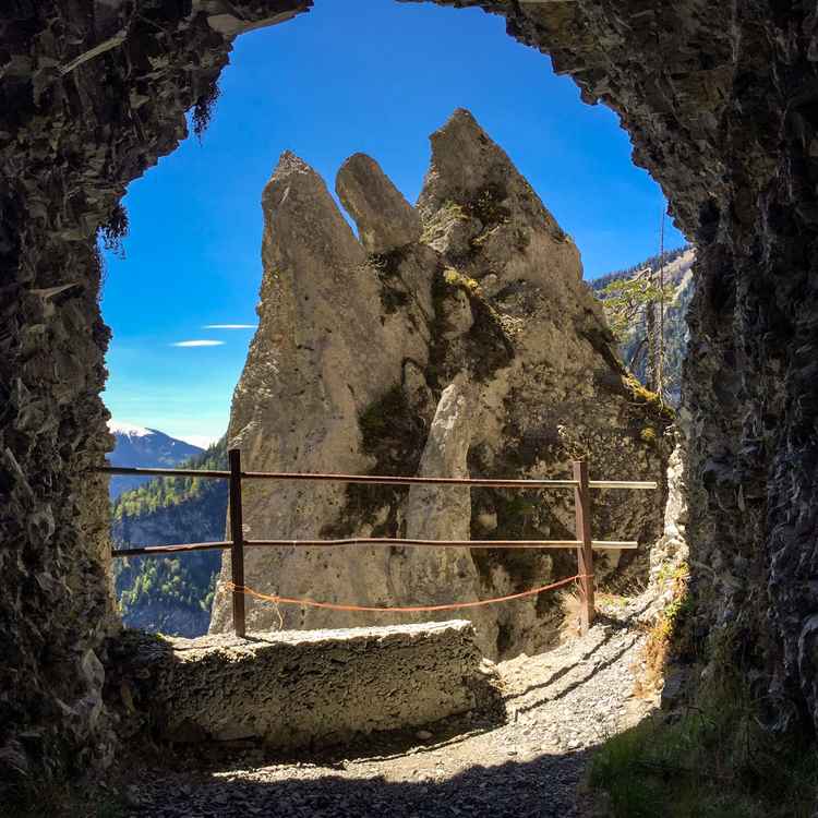 Bllick aus dem Tunnel