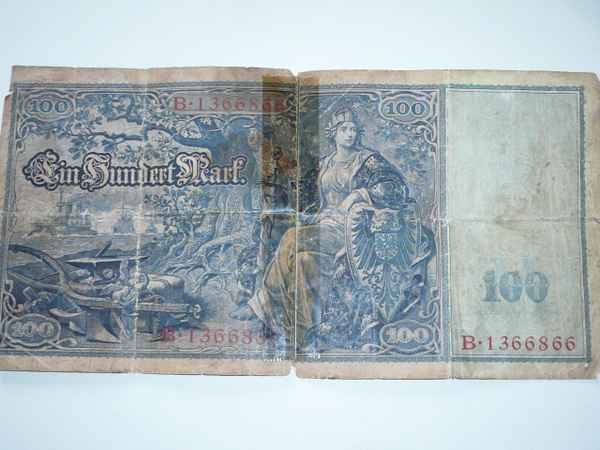 Ein  Hundert Reichs Mark war auch mal  Geldl