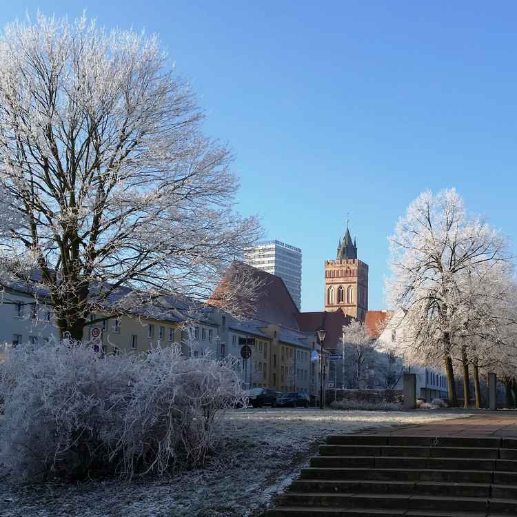 Frankfurt(Oder) im Rauhreif
