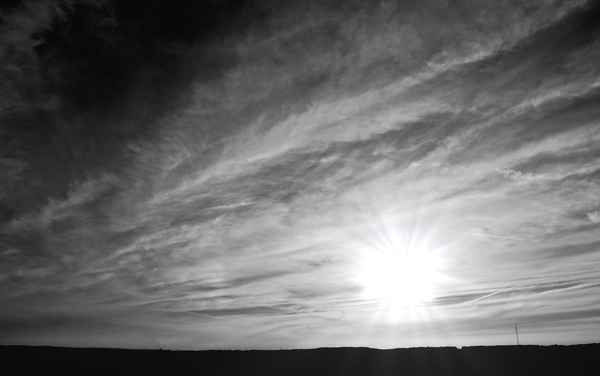 Sonnenuntergang in s/w