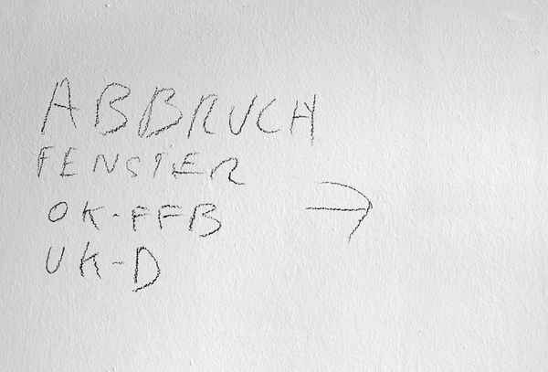 Notiz Abbruch