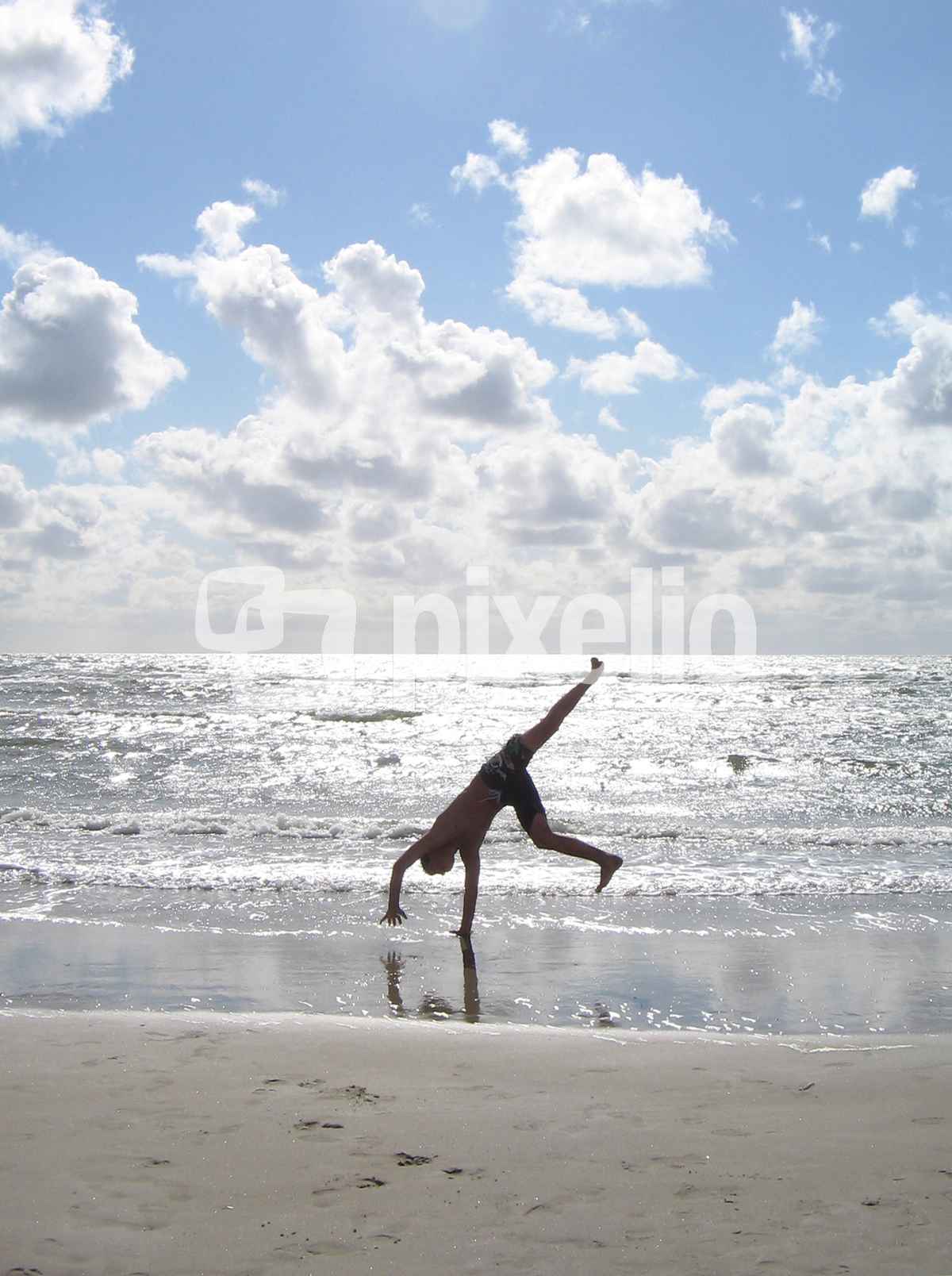 Radschlag am Strand