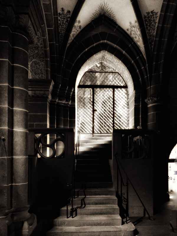 upstairs into light