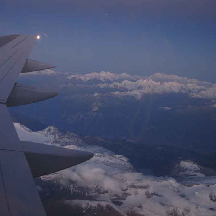 Flug über die Schweiz