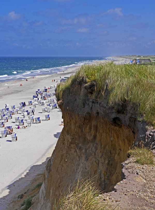 Sylt - steile Wand am Meeresstrand