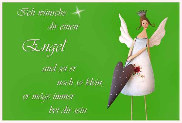 Schutzengelkarte mit Spruch