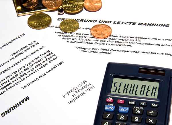 Mahnung / Schulden