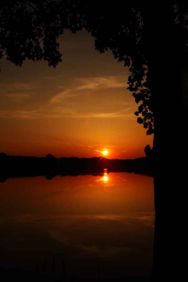 Sonnenuntergang in Rot