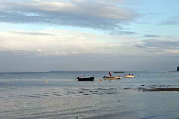 D&auml;nemark, Binderup Strand-abends mit den Fischerbooten