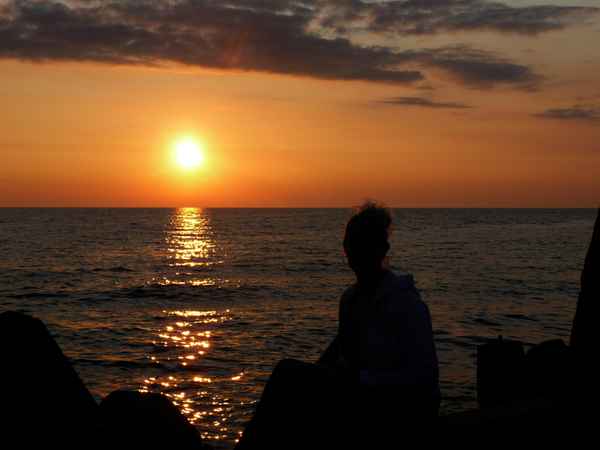 Träumem beim Sonnenuntergang