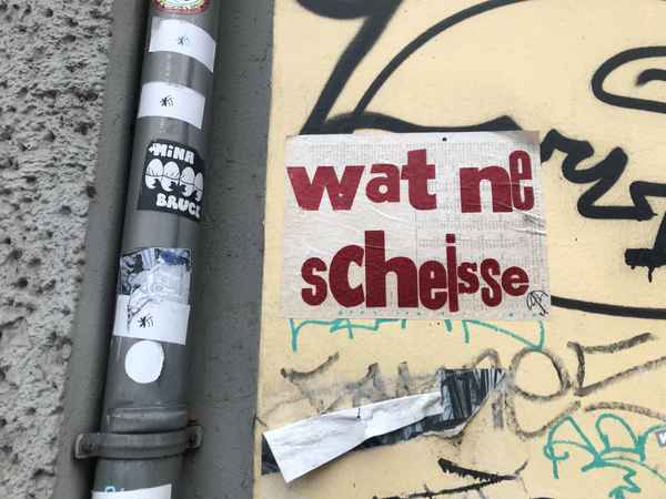 Gaffiti: Wat ne scheisse / Foto: Alexander Hauk