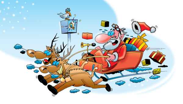 Weihnachtsmann und Ren(n)tiere