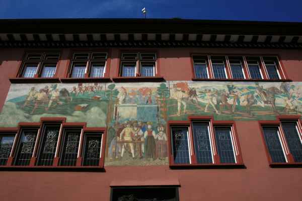 Fassade in Appenzell, Schweiz