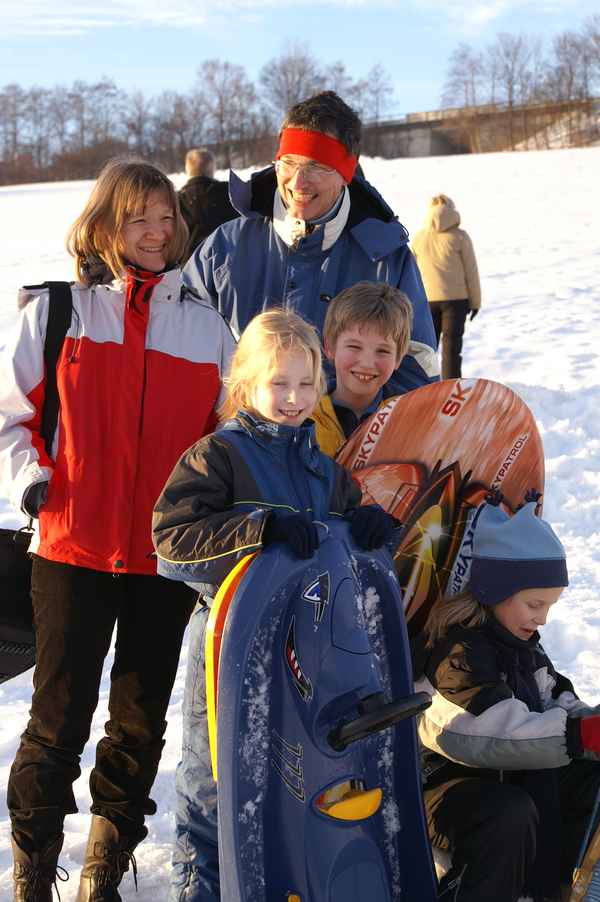 Familie im Winter