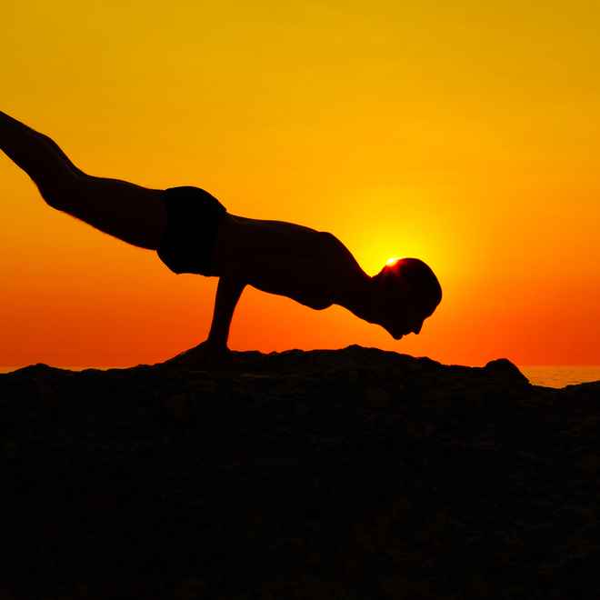 Mayurasana - der Pfau