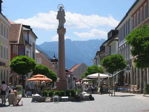 Die Mariensäule in Murnau am Staffelsee