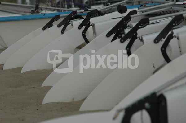 Am Strand liegende Boote