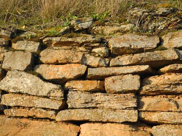 Trockenmauer im Weinberg