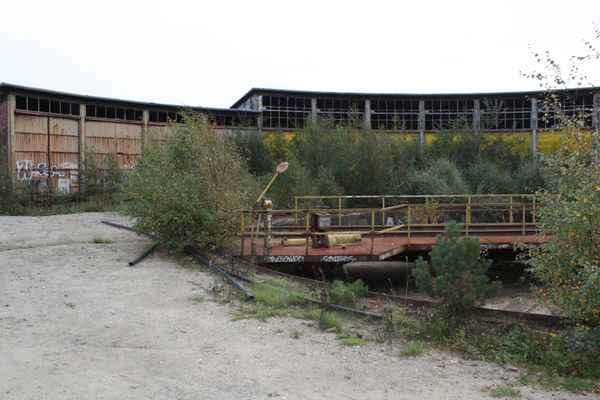 Alter Ringlokschuppen mit Drehscheibe in Esbjerg/Dänemark