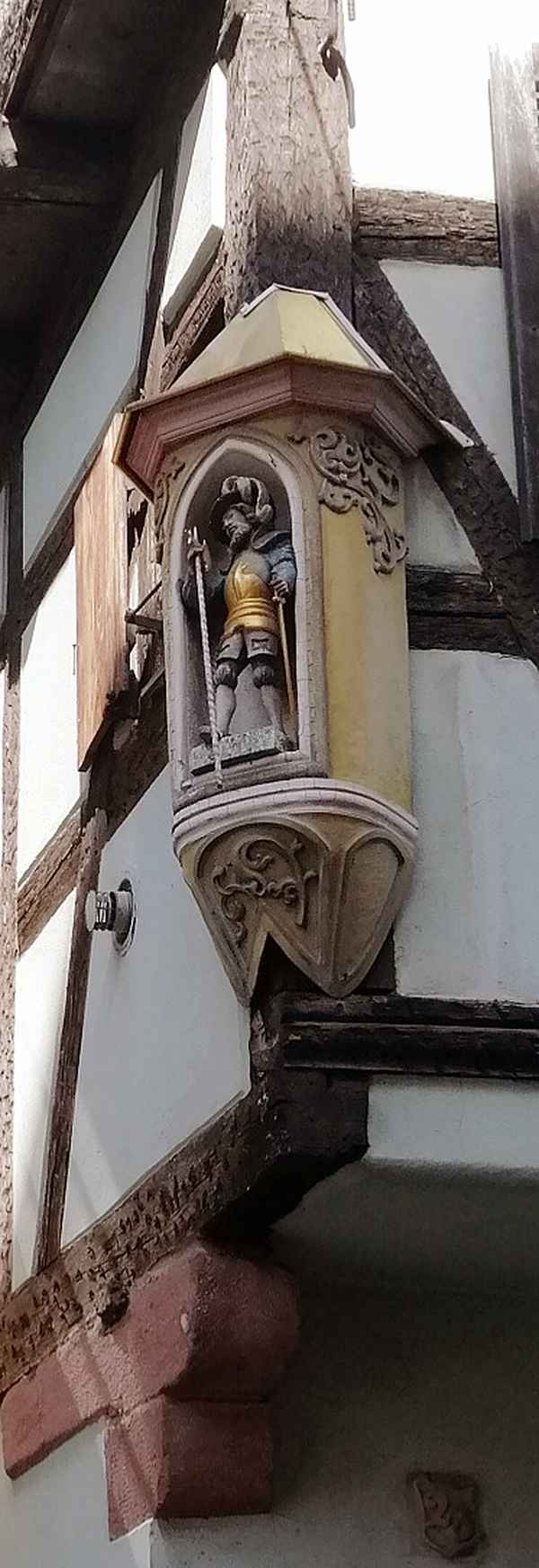 Fachwerkheiliger in Sélestat (Elsass)