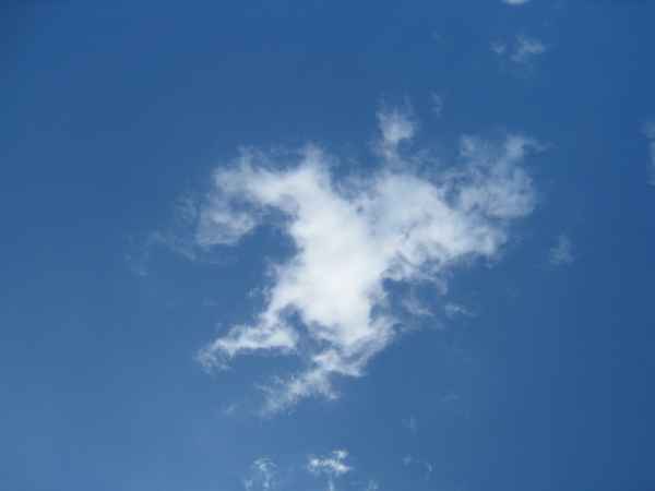 einzige Wolke am Himmel
