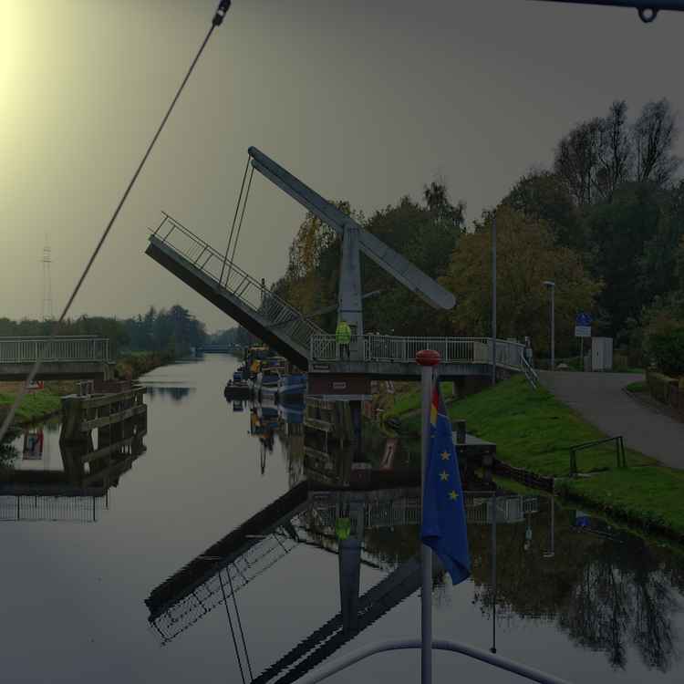 Klappbrücke Haxtum am Ems Jade Kanal