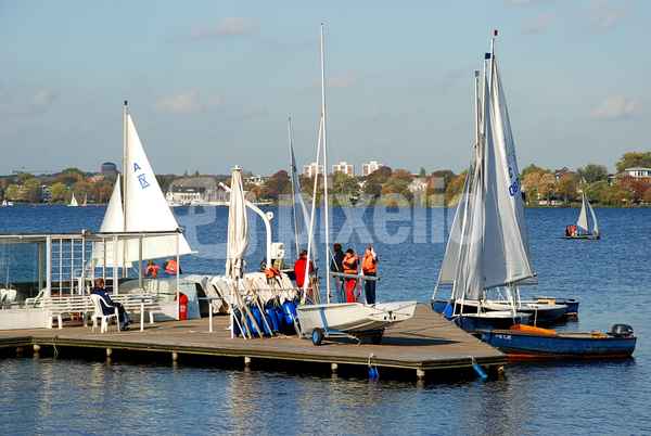 Segelschule an der Alster