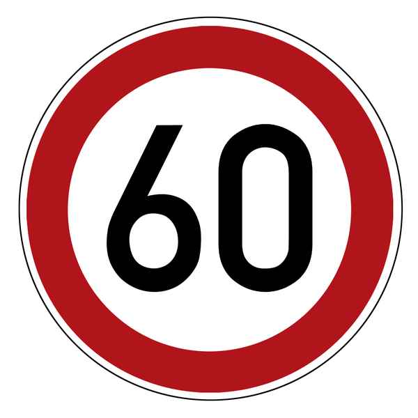 Geschwindigkeitsbegrenzung, Höchstgeschwindigkeit, Verbotsschild