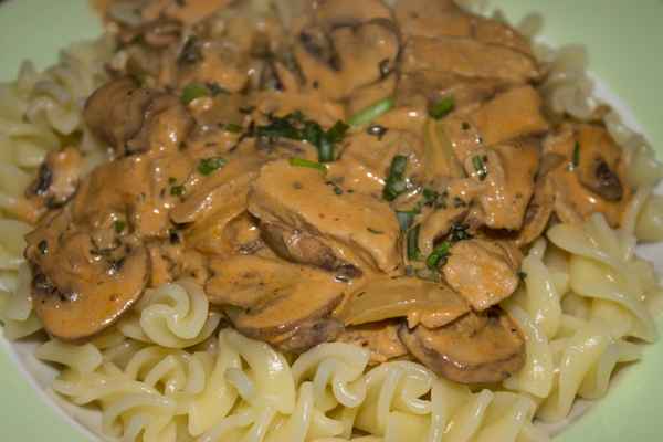 Geschnetzeltes mit Nudeln