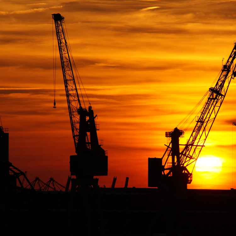 Abend im Hamburger Hafen