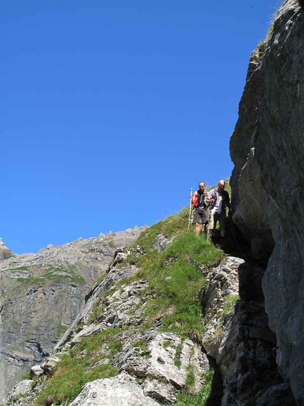 Horizontal durch die Senkrechte: Am Ende der Traverse