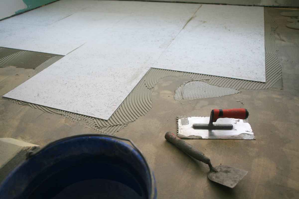 Fliesenleger Vorarbeiten