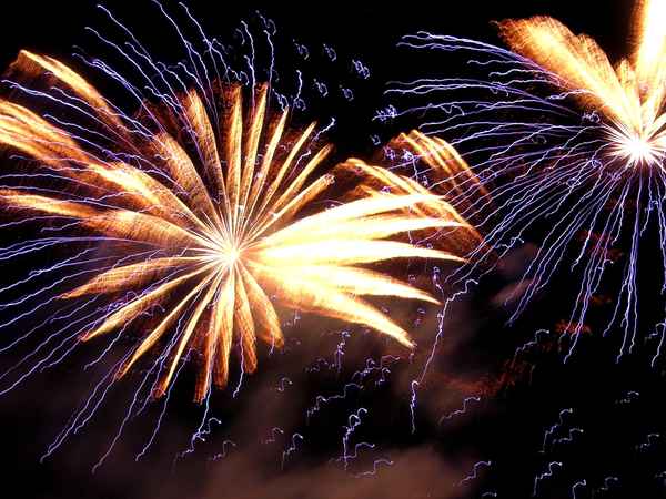Sommerfeuerwerk - blau-gold -