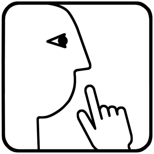 Ein Hinweisschild das für Ruhe sorgen soll: schscht, psst!, leise, ruhe