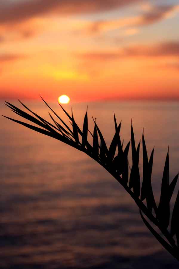 Sanft versinkt die Sonne im Meer