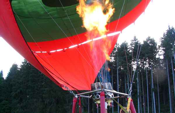 Start zur Ballonfahrt