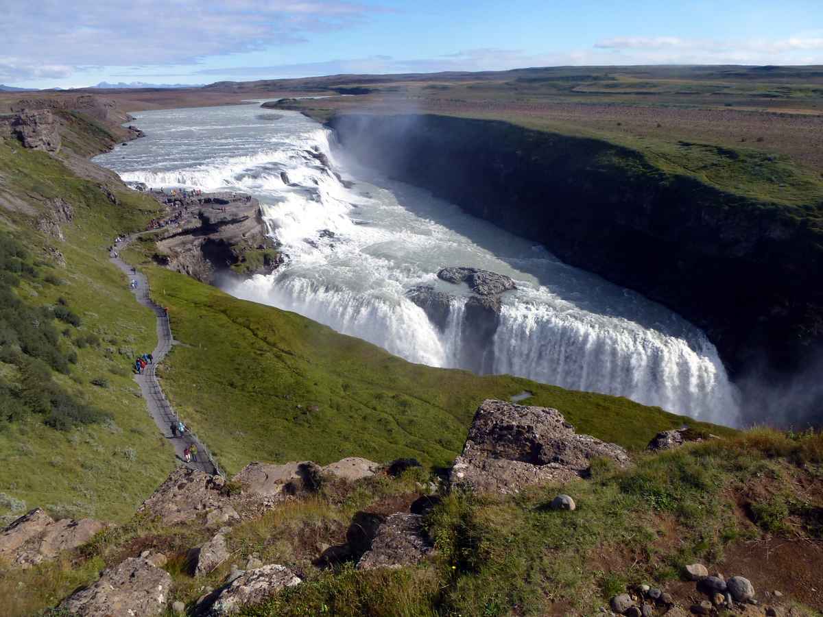 Wasserfall Gullfoss in Island