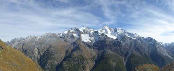 Panoramasicht auf die Mischabelgruppe