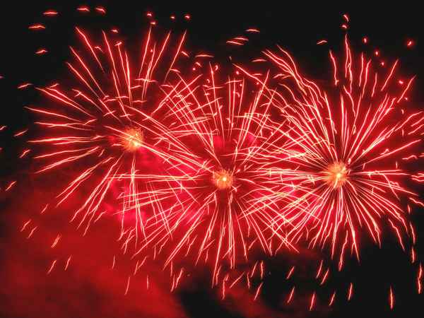 Sommerfeuerwerk - rot -